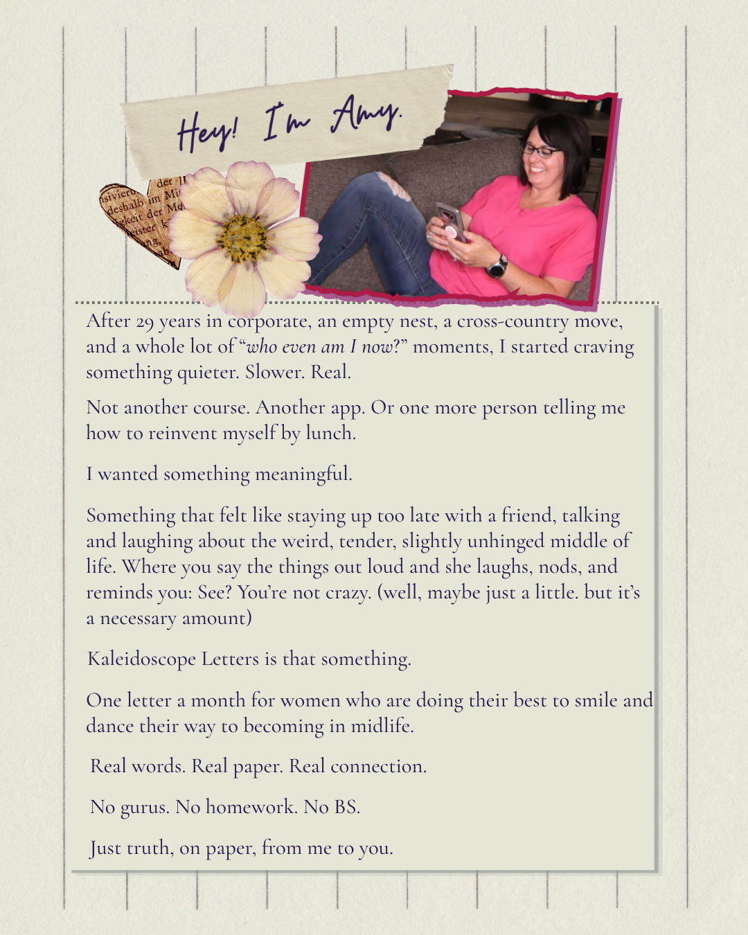 A letter from Amy, founder of Kaleidoscope Letters